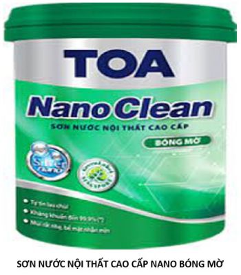 SƠN NƯỚC NỘI THẤT CAO CẤP TOA NANOCLEAN BÓNG MỜ